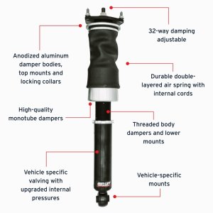 Infiniti Q50 Air Suspension Front Kit - Air Lift - Progressive-rate, Sleeve Air Springs with Adjustable Damping - `14-`24